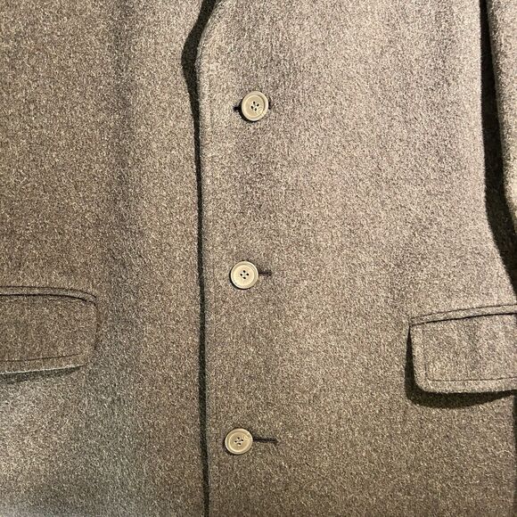 Ciatti Men's Cashmere Wool Blend Overcoat 42 LONG Full Length Charcoal Gray - Picture 13 of 14